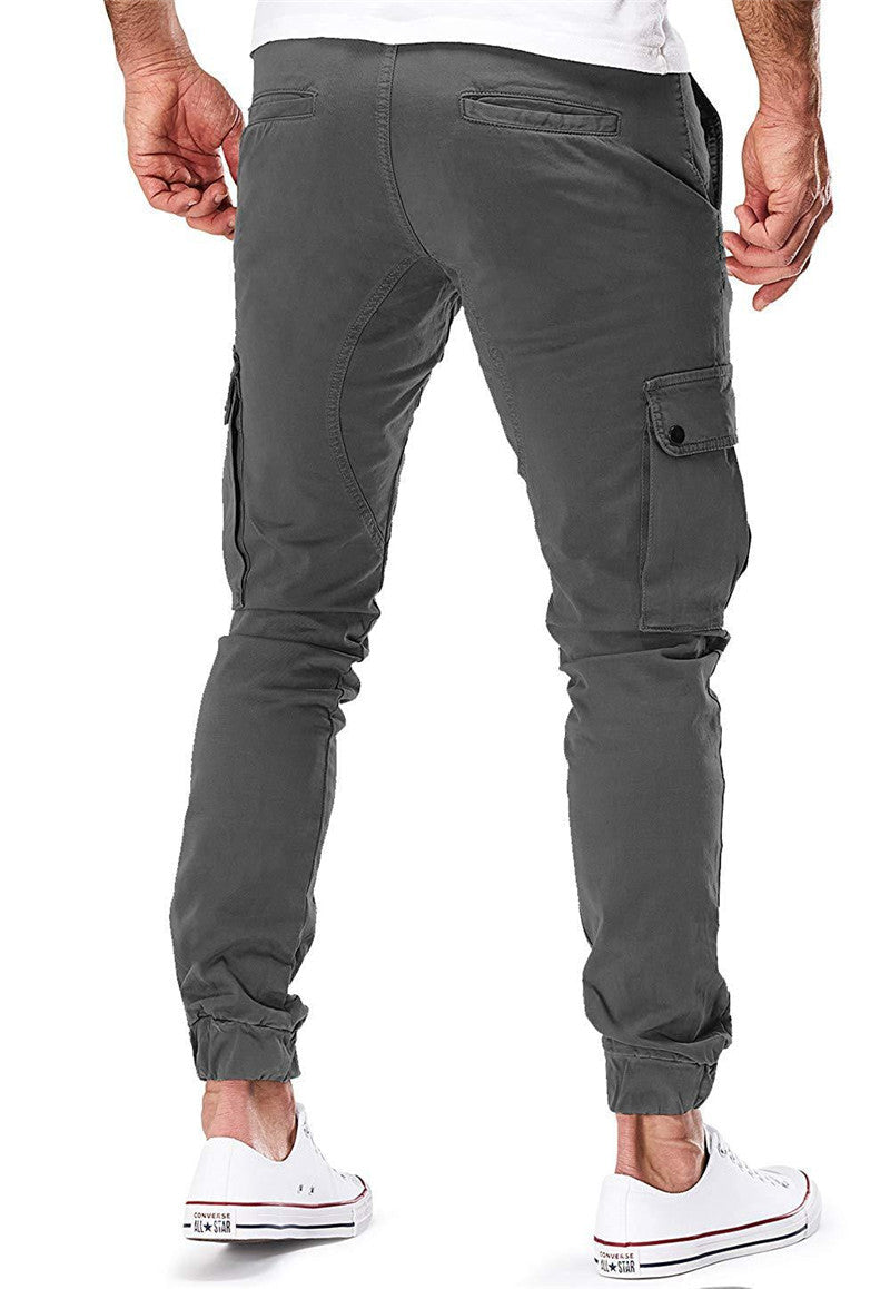 Cargo Pants | Elastic Ankles | pockets | Cargo Joggers | Men's Clothing-Fashion Nora