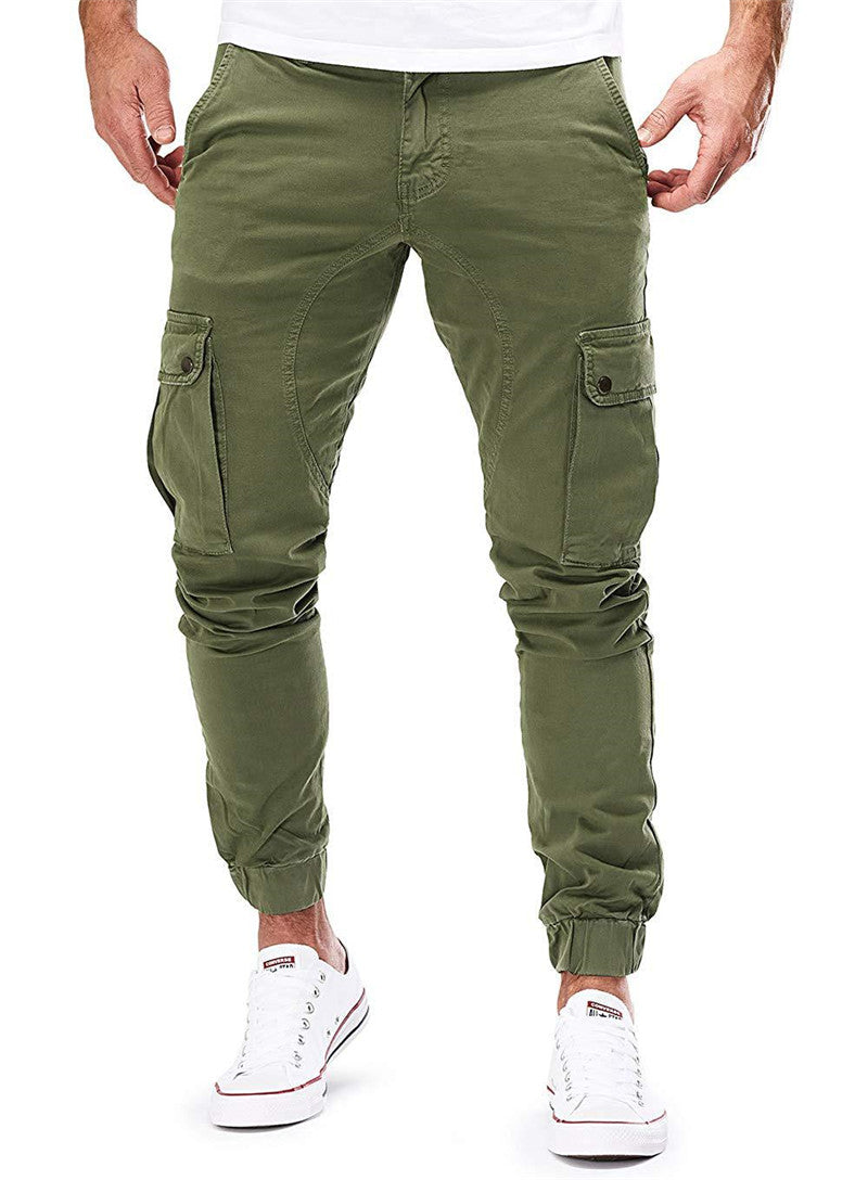 Cargo Pants | Elastic Ankles | pockets | Cargo Joggers | Men's Clothing-Fashion Nora