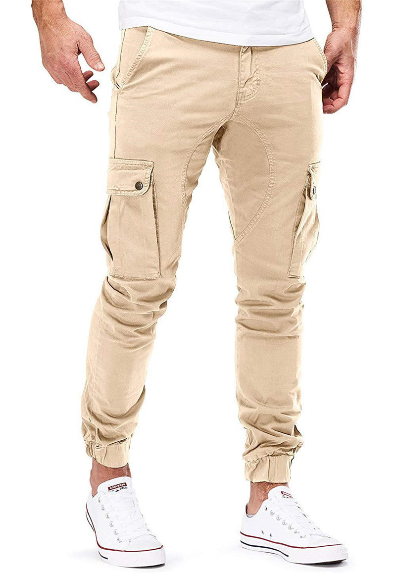 Cargo Pants | Elastic Ankles | pockets | Cargo Joggers | Men's Clothing-Fashion Nora