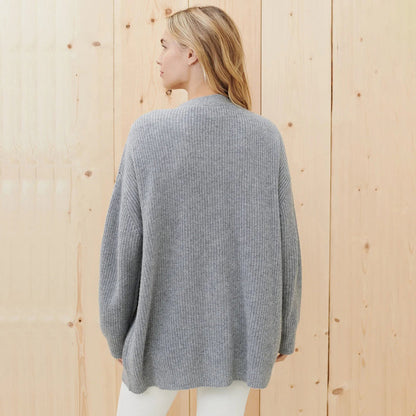 Cashmere Cardigan - Women's Oversized V-Neck Knitted Cardigan-Fashion Nora