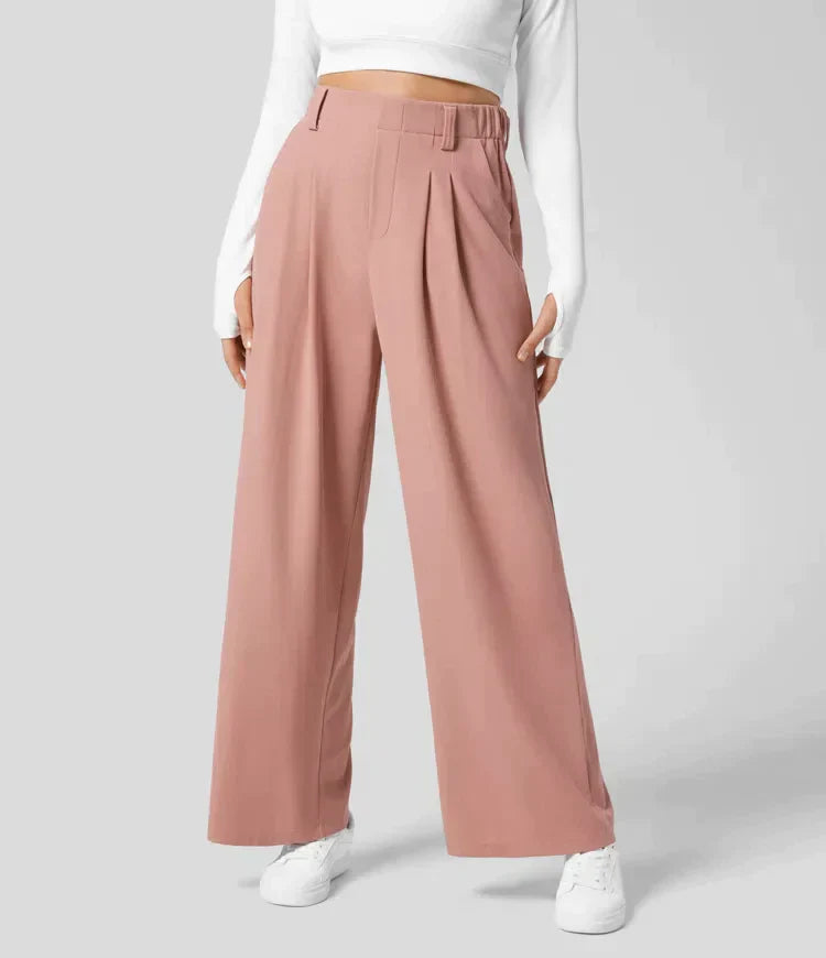 Celine - Slacks with High Waist for Women Versatile Clothing-Fashion Nora