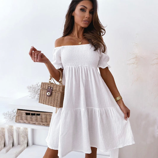 Charley - Stylish Summer Dress with Off Shoulder Design-Fashion Nora