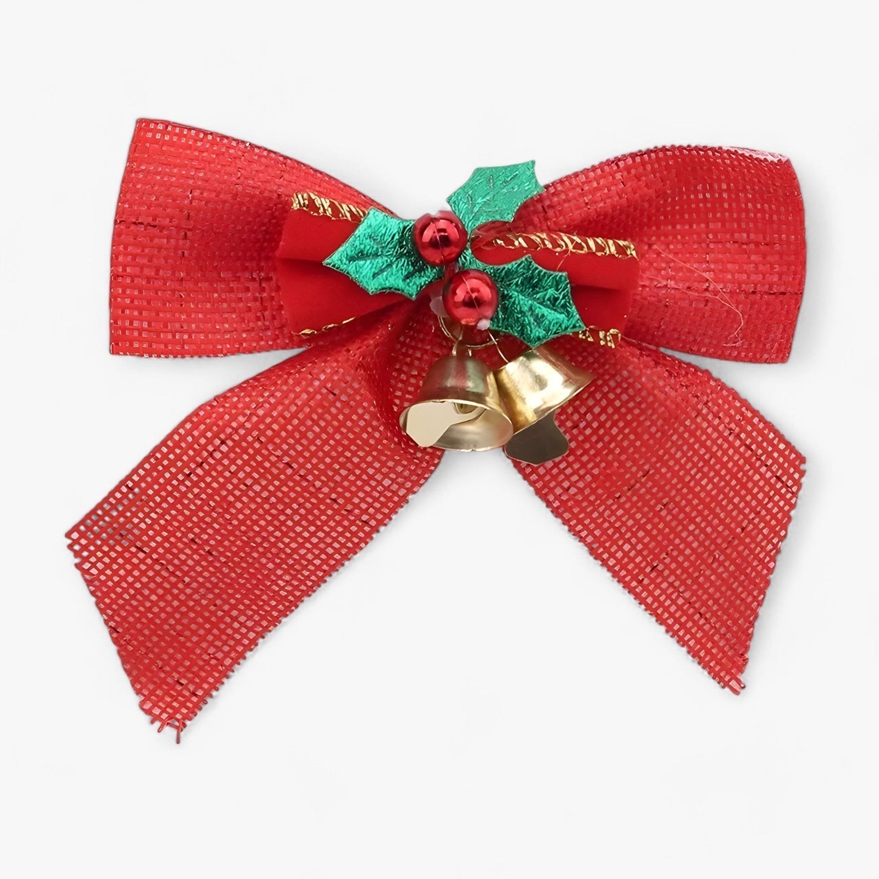 CharmBow - Decoration Christmas tree bow with small bells-Fashion Nora