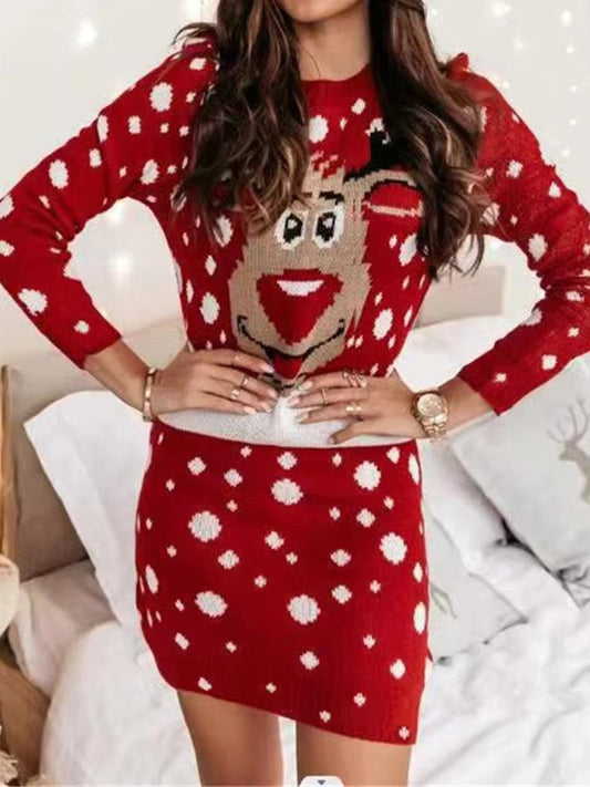 Christmas Dress - Funny - Reindeer - Winter Dress - Christmas Outfits Women-Fashion Nora