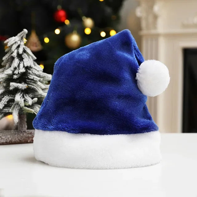 Christmas Hat - Furry - Pompom - Santa Hat - Xmas Headwear-Fashion Nora