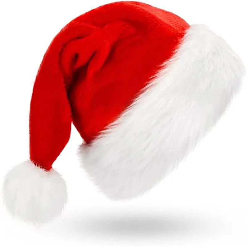 Christmas Hat - Furry - Pompom - Santa Hat - Xmas Headwear-Fashion Nora