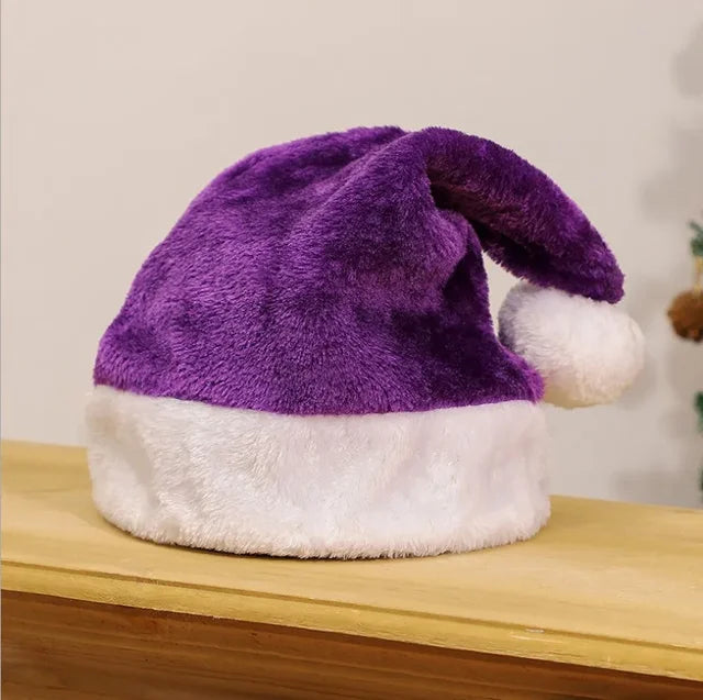 Christmas Hat - Furry - Pompom - Santa Hat - Xmas Headwear-Fashion Nora