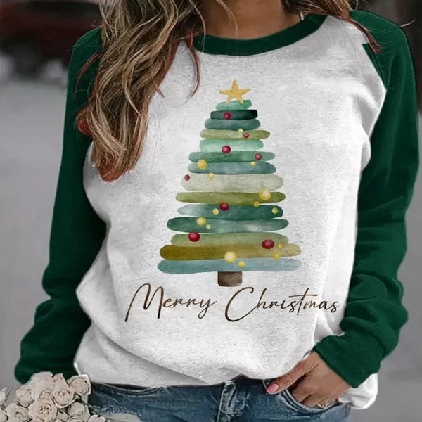 Christmas Jumper - Women's Crew Neck Christmas Pullover Sweatshirt-Fashion Nora