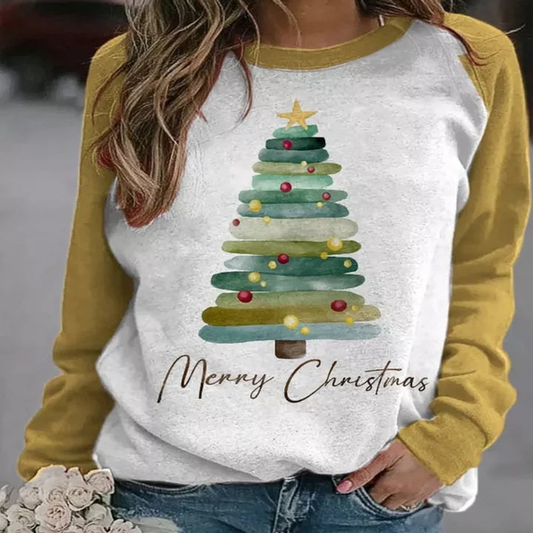 Christmas Jumper - Women's Crew Neck Christmas Pullover Sweatshirt-Fashion Nora