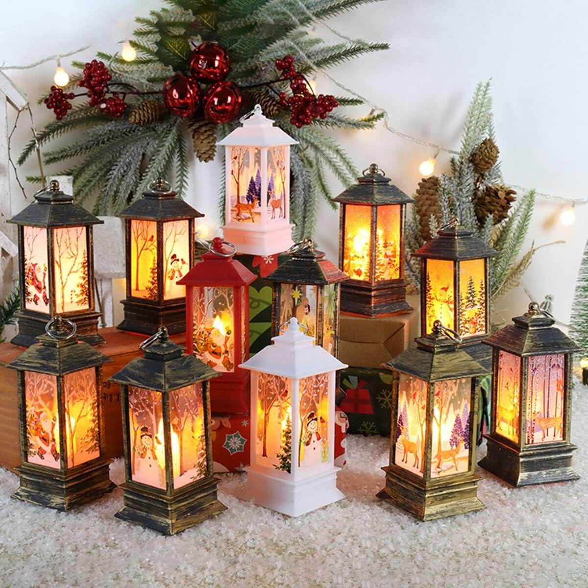 Christmas Lantern | Wireless | LED Light | Christmas Light | Christmas Decor-Fashion Nora