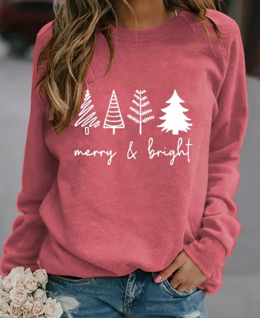 Christmas Sweatshirt - Cozy - Crew Neck -Xmas Pullovers - Women's Winter Clothes-Fashion Nora