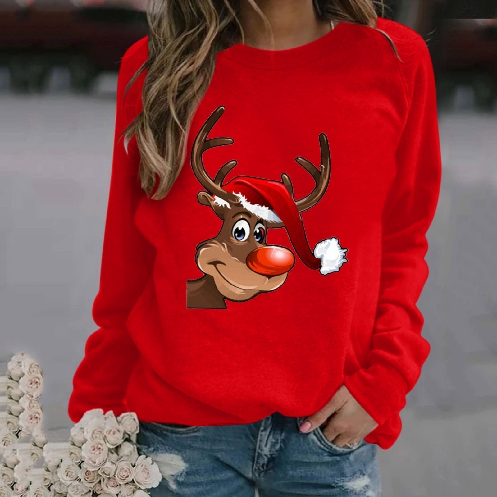 Christmas Sweatshirt | Funny | Long Sleeve | Christmas Pullovers | Women's Winter Clothes-Fashion Nora