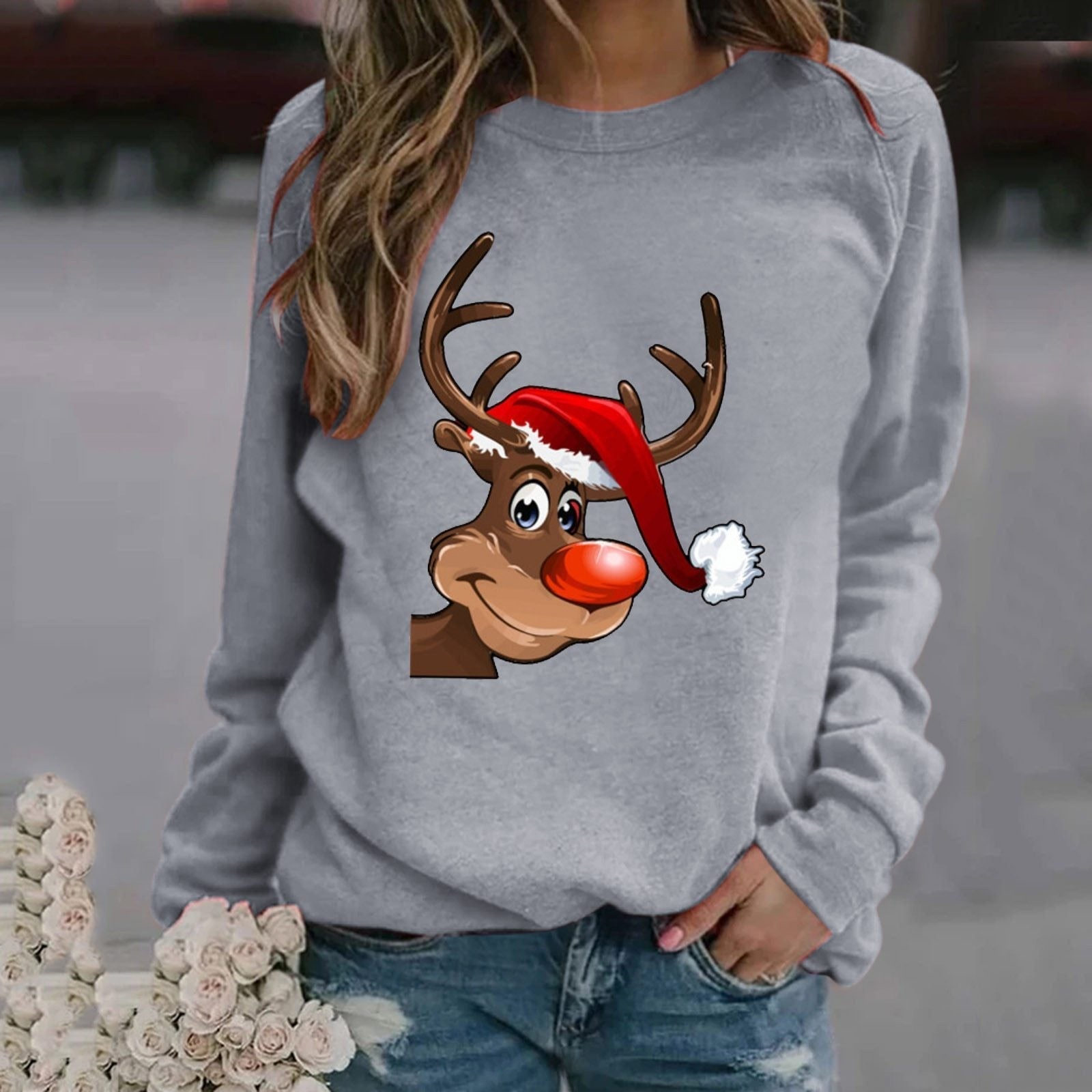 Christmas Sweatshirt | Funny | Long Sleeve | Christmas Pullovers | Women's Winter Clothes-Fashion Nora