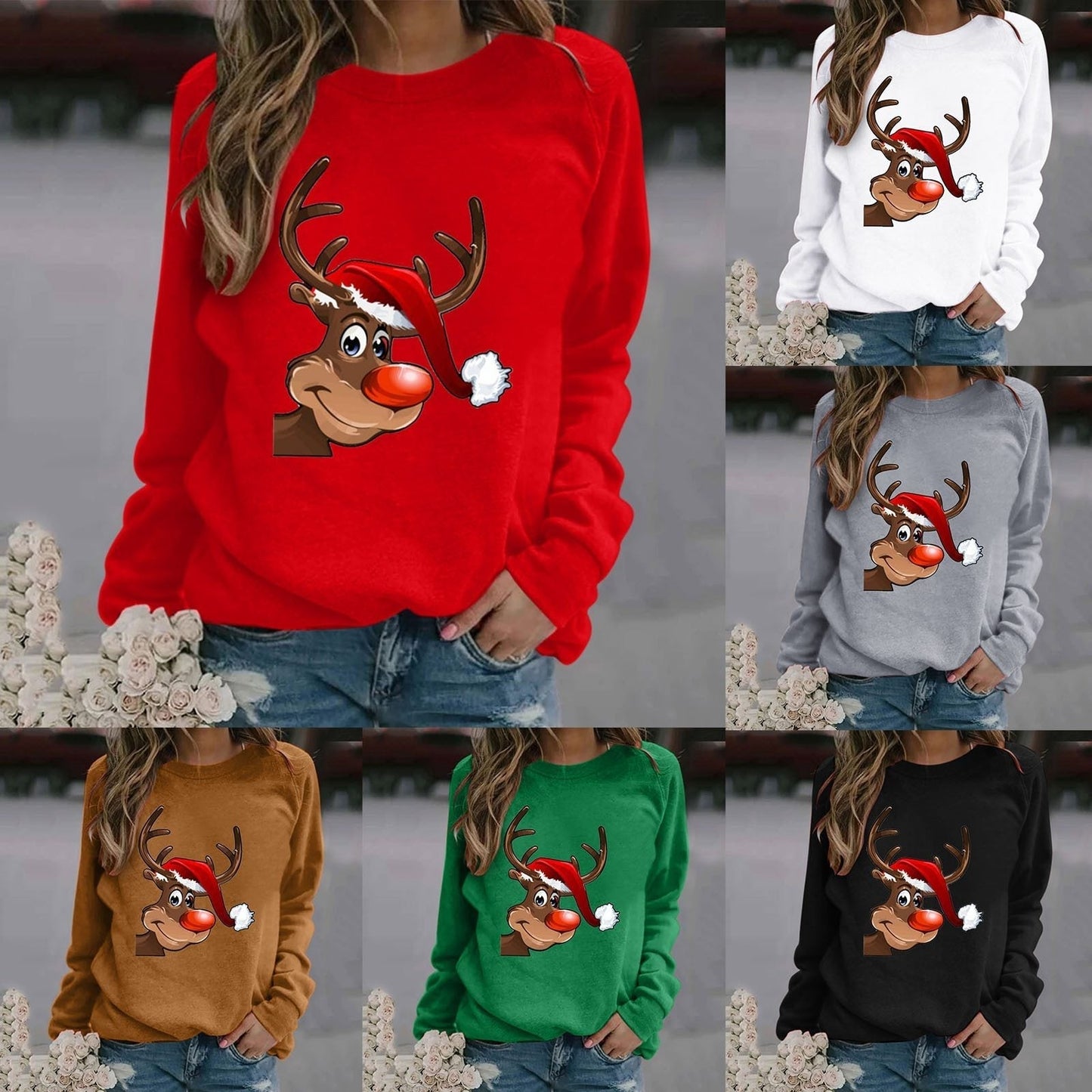 Christmas Sweatshirt | Funny | Long Sleeve | Christmas Pullovers | Women's Winter Clothes-Fashion Nora