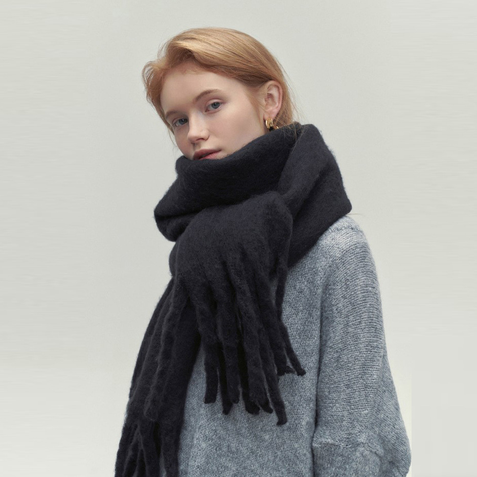 Chunky Scarf - Big - Tassel - Winter Scarf - Scarves for Women-Fashion Nora