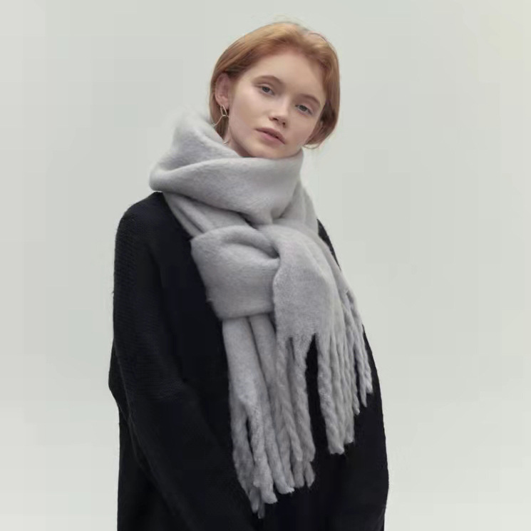Chunky Scarf - Big - Tassel - Winter Scarf - Scarves for Women-Fashion Nora