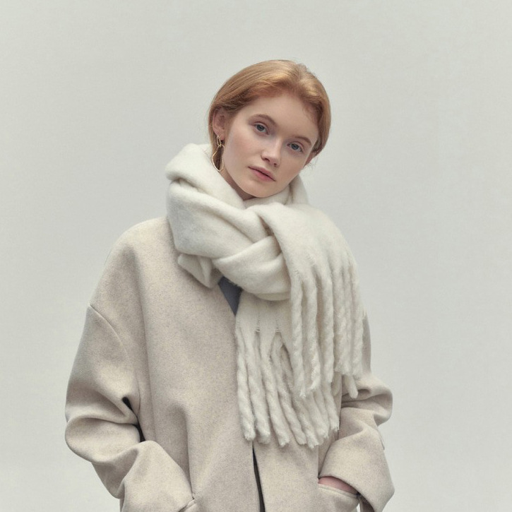 Chunky Scarf - Big - Tassel - Winter Scarf - Scarves for Women-Fashion Nora