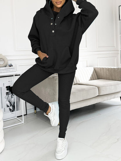 Co-Ord Set - Oversized Hoodie - Tracksuit - Hoodie and Leggings Set - Women's Clothing-Fashion Nora