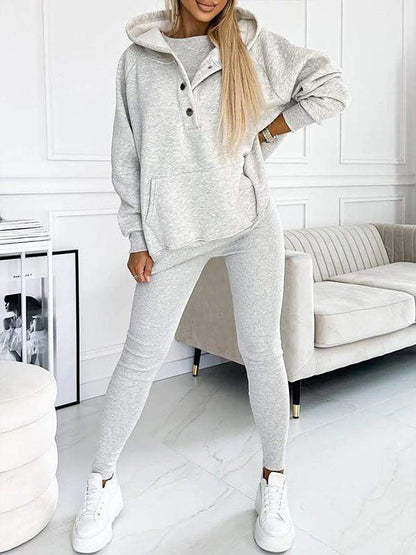 Co-Ord Set - Oversized Hoodie - Tracksuit - Hoodie and Leggings Set - Women's Clothing-Fashion Nora