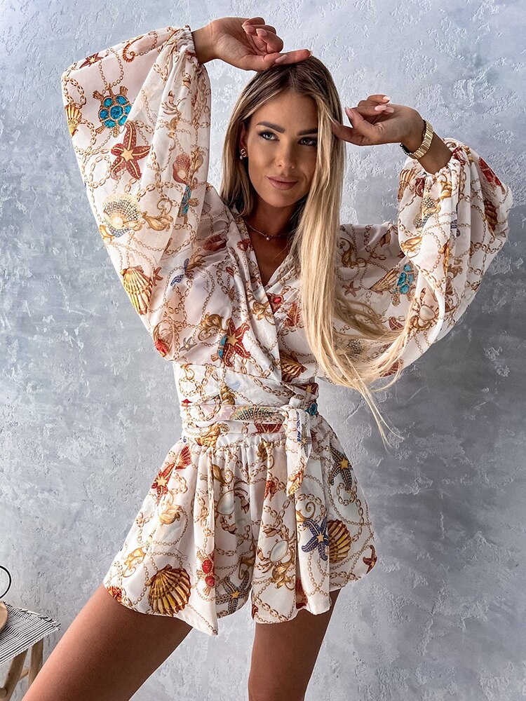 Co-Ord Set - Women's Flowy Two-Piece Shorts and Blouse Summer Set-Fashion Nora