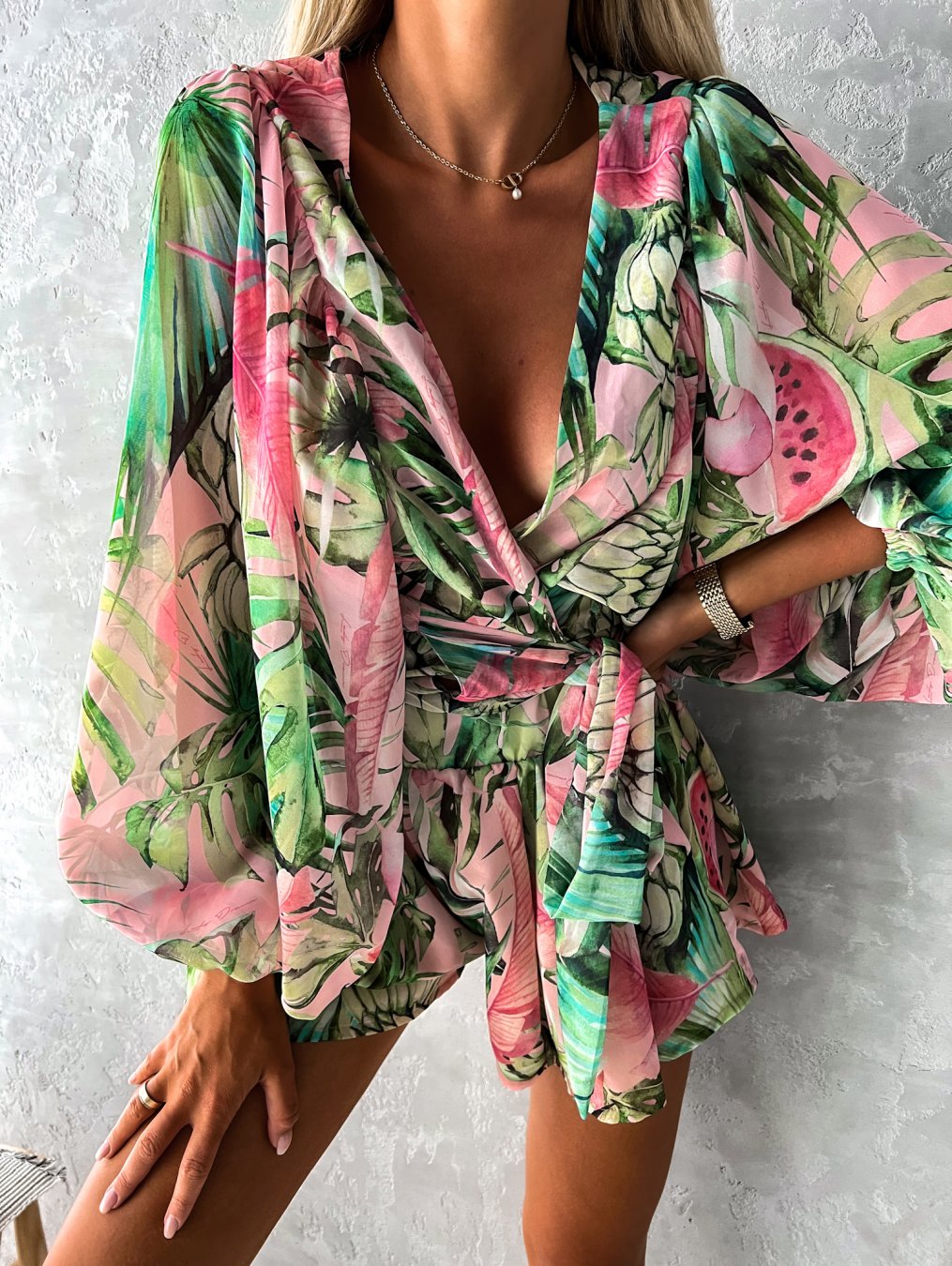Co-Ord Set - Women's Flowy Two-Piece Shorts and Blouse Summer Set-Fashion Nora