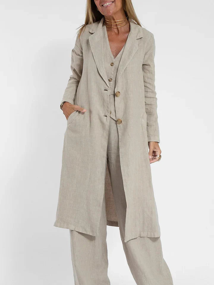 Co-Ord Set - Women's Sleevelss Vest and Wide Leg Pants Two-Piece Set-Fashion Nora