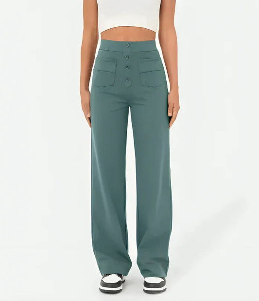 Comfortable Trousers With Elastic Waistband-Fashion Nora