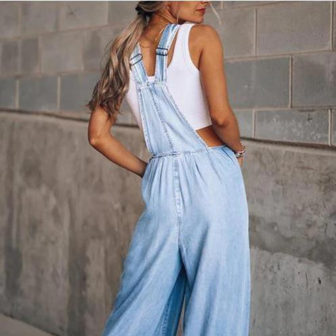 Loose jeans jumpsuit cheap
