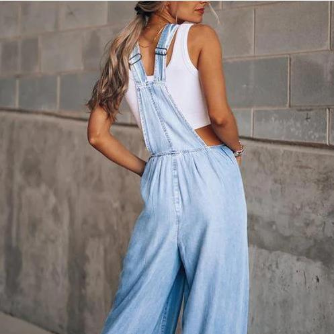 Overalls wide fashion leg