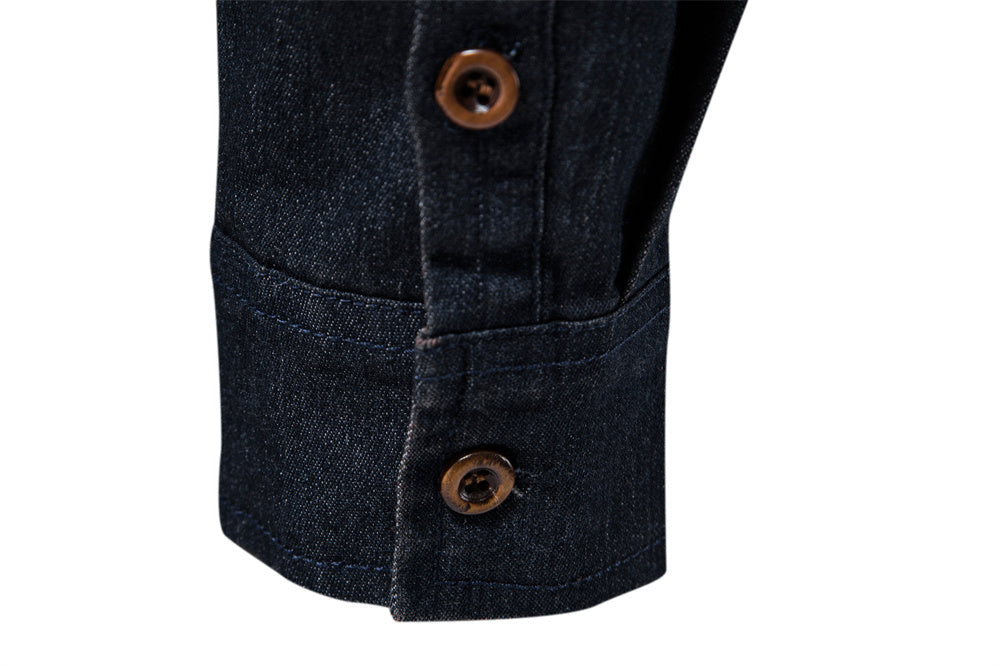 Denim Shirt | Half Sleeve | Slim Fit | Button Up Shirt | Men's Clothing-Fashion Nora