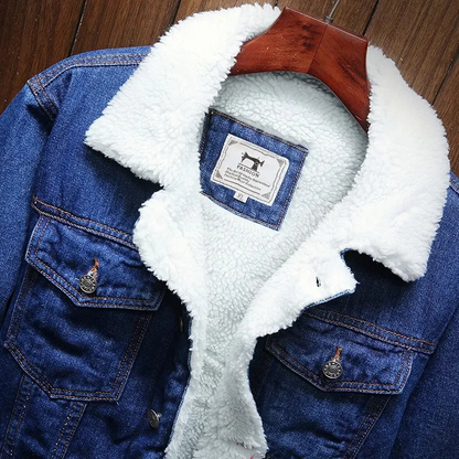 Essentials denim jacket | Winter jacket for men with fleece lining-Fashion Nora