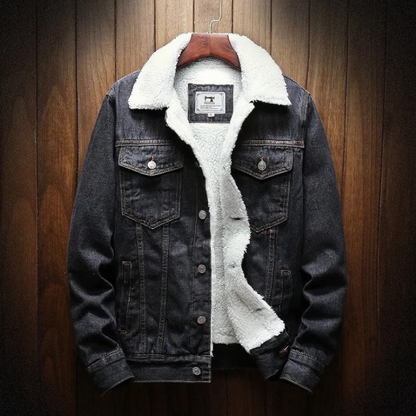 Essentials denim jacket | Winter jacket for men with fleece lining-Fashion Nora