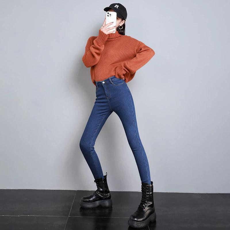 Felicity Thermal Jeans | Stretchy fleece-lined skinny jeans for women-Fashion Nora