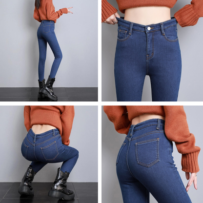 Felicity Thermal Jeans | Stretchy fleece-lined skinny jeans for women-Fashion Nora