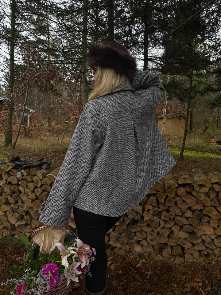 Filipa Jacket - Dark Brown/White-Fashion Nora