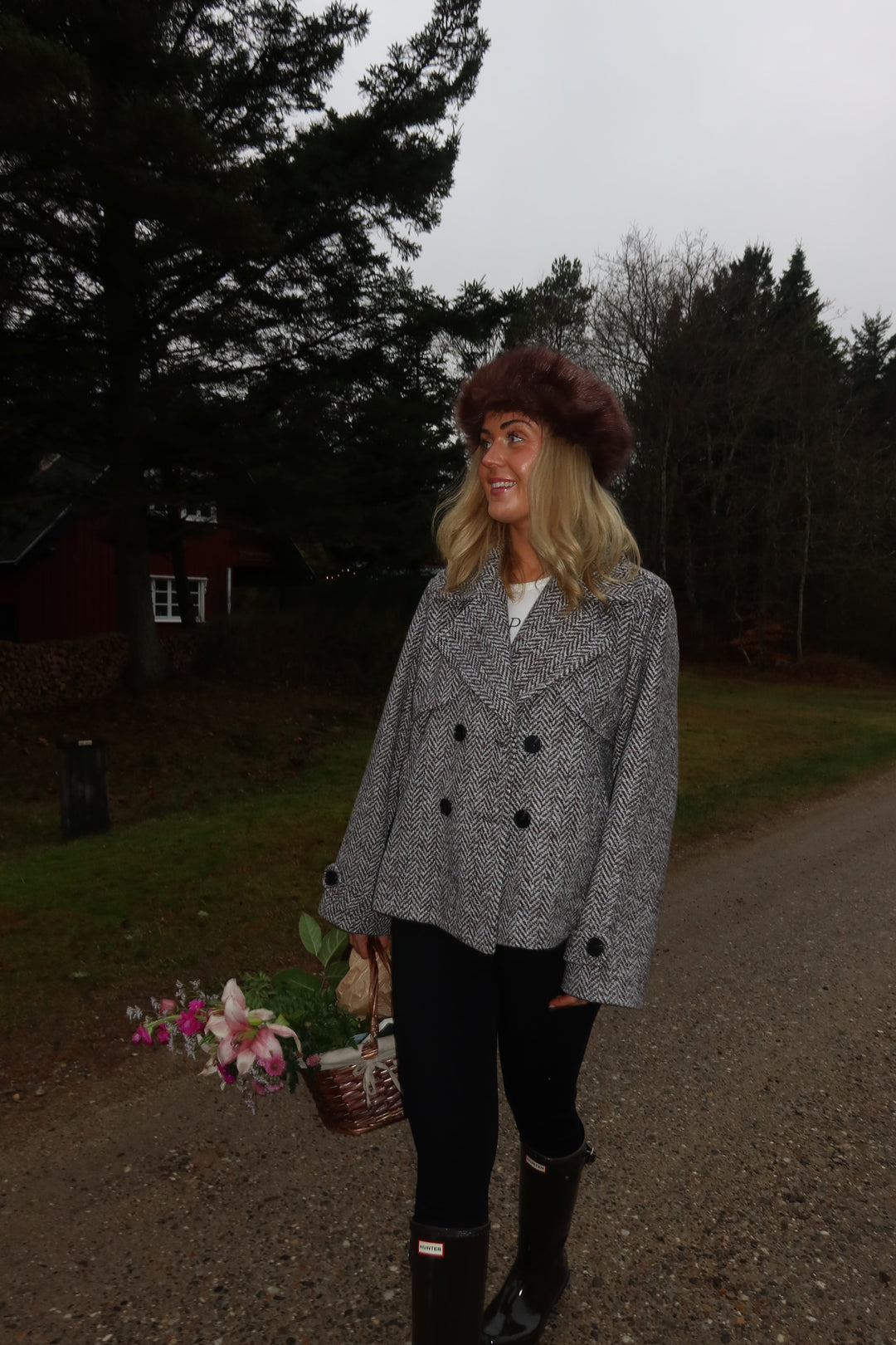 Filipa Jacket - Dark Brown/White-Fashion Nora