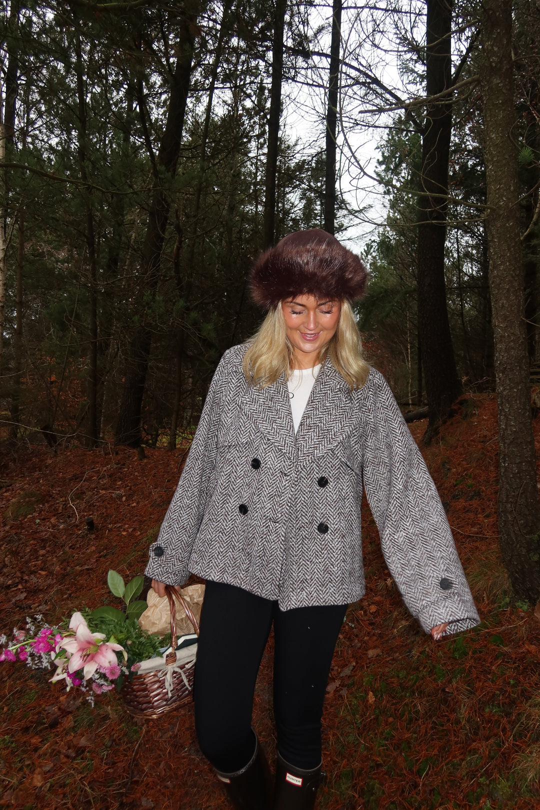 Filipa Jacket - Dark Brown/White-Fashion Nora