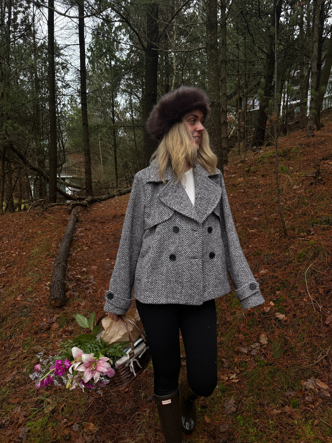 Filipa Jacket - Dark Brown/White-Fashion Nora