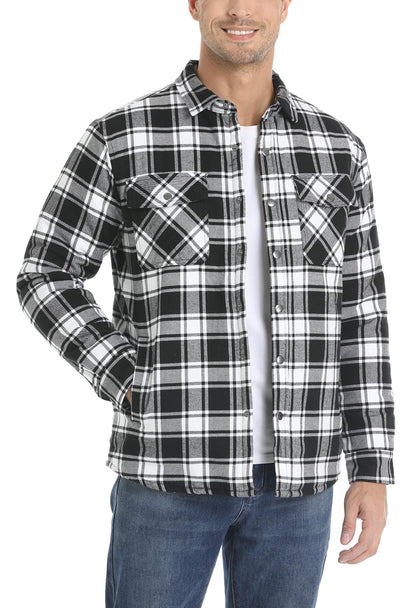 Flannel Jacket - Plaid - Lined - Overshirt - Men's Jacket-Fashion Nora