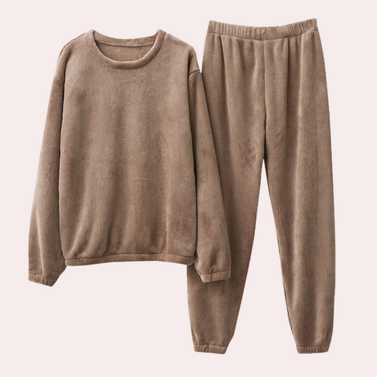 Fleece Pajama | Warm | Comfy | Ladies Winter Pajamas | Women's Loungewear-Fashion Nora