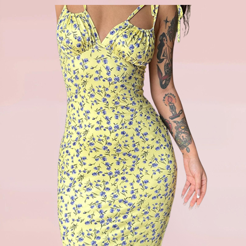 Floral Swing Maxi Dress-Fashion Nora