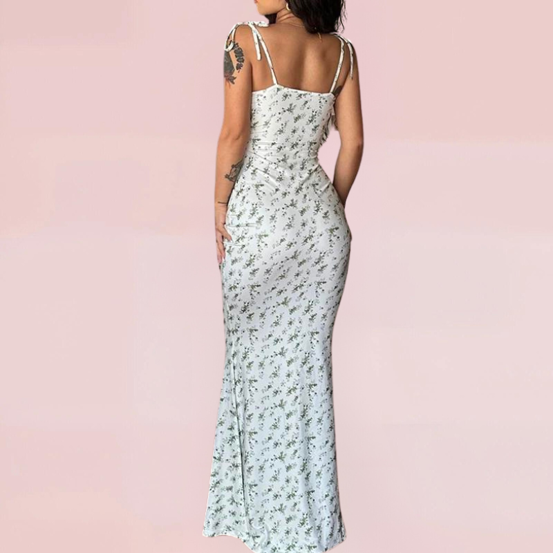 Floral Swing Maxi Dress-Fashion Nora