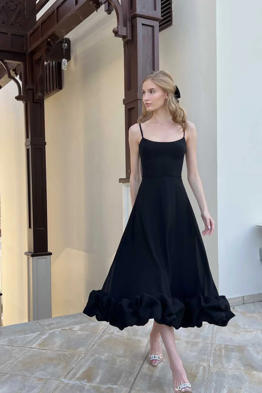 Flounce | Midi Dress-Fashion Nora