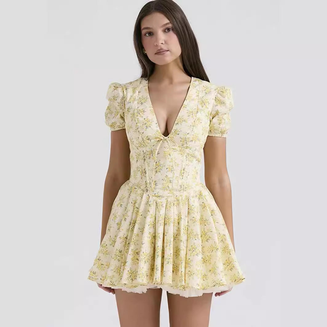 Flower Power Mini Dress-Fashion Nora