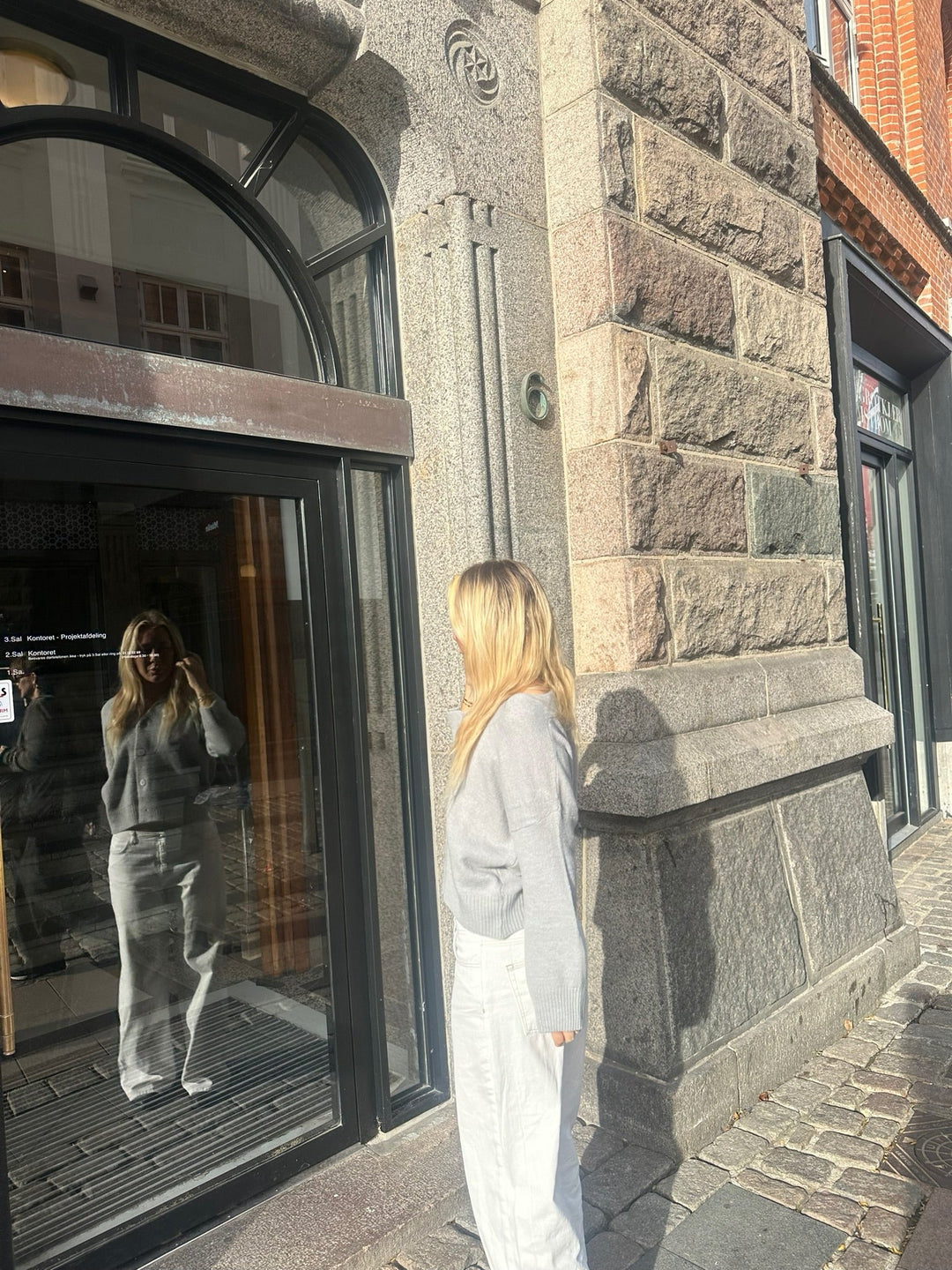 Frida Loose Fit Knit Cardigan - Light Grey-Fashion Nora