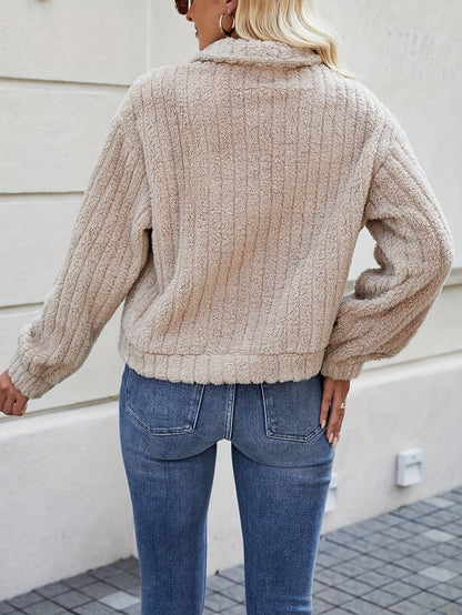 Fury Cardigan | Short | Button-Up | Cream Cardigan | Faux Fur Jacket Women-Fashion Nora