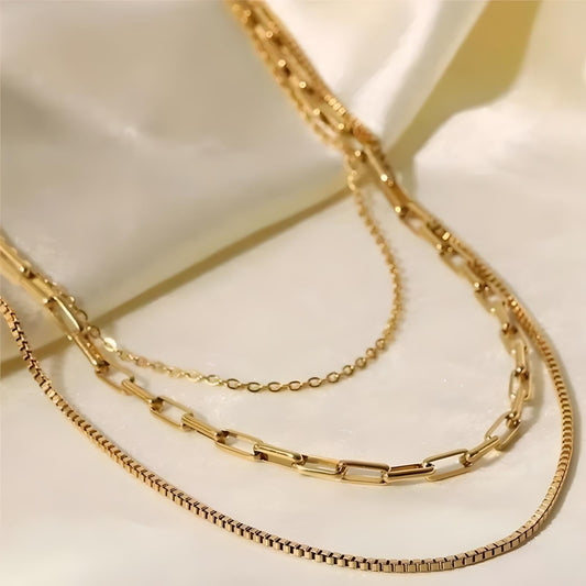 Golden Necklace - Women's Layered Vintage Gold Chain Necklace-Fashion Nora
