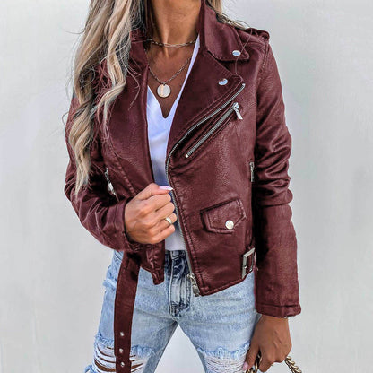 Grace Leather Jacket | Give your outfit some extra style with this stylish leather jacket.-Fashion Nora