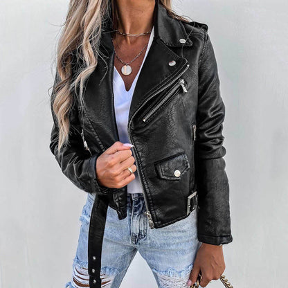 Grace Leather Jacket | Give your outfit some extra style with this stylish leather jacket.-Fashion Nora