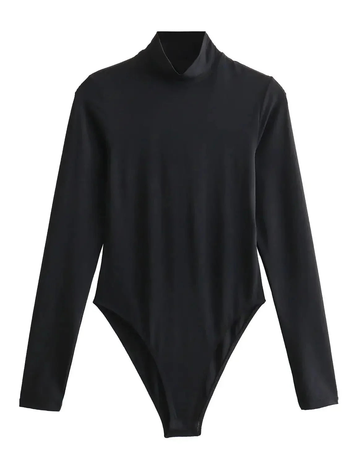 High Neck Bodysuit - Women's Turtleneck Long Sleeve Bodysuit-Fashion Nora